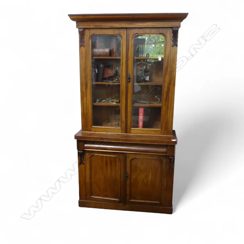 VICTORIAN MAHOGANY BOOKCASE CHIFFONIER  Image 1++
