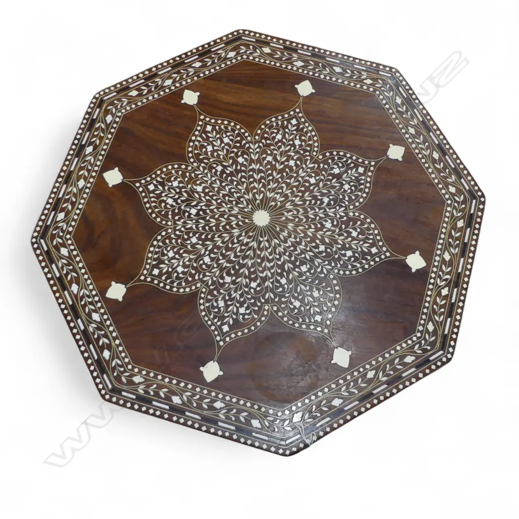    OCTAGONAL MOP INLAY TABLE + BASE H440x440mm Image 1++