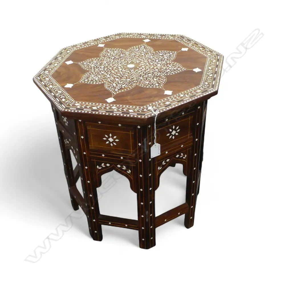    OCTAGONAL MOP INLAY TABLE + BASE H440x440mm Image 1++