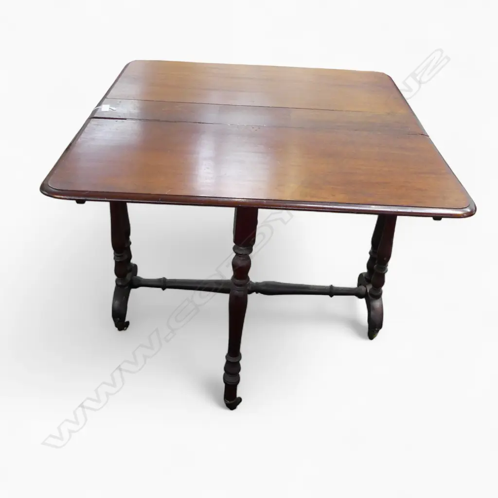 ANTIQUE MAHOGANY DROP SIDE TABLE 900x185x715mm Image 1++