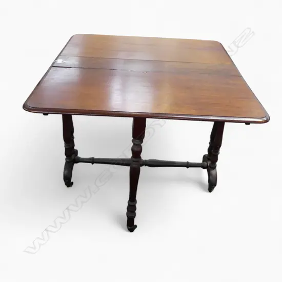 ANTIQUE MAHOGANY DROP SIDE TABLE 900x185x715mm