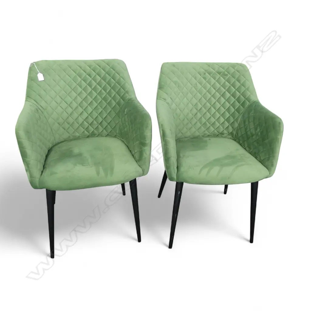 PR MODERN GREEN VELVET ARMCHAIRS Image 1++
