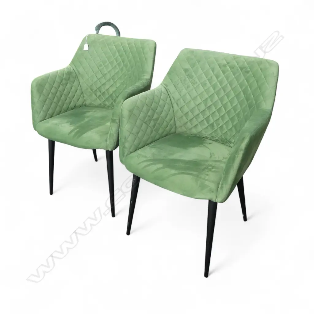 PR MODERN GREEN VELVET ARMCHAIRS Image 1++