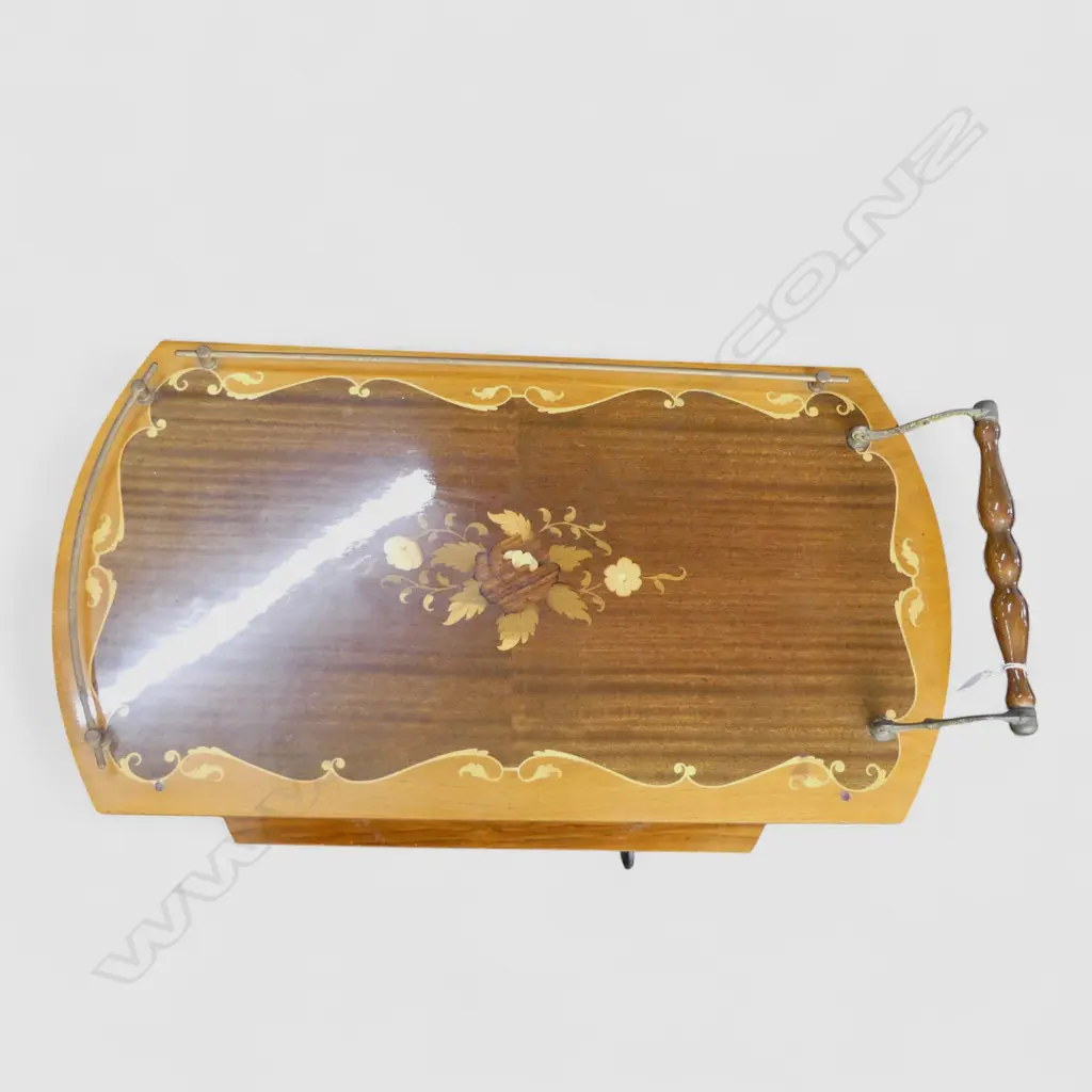 ITALIAN SORRENTO INLAID DRINKS TROLLEY W.780mm Image 1++