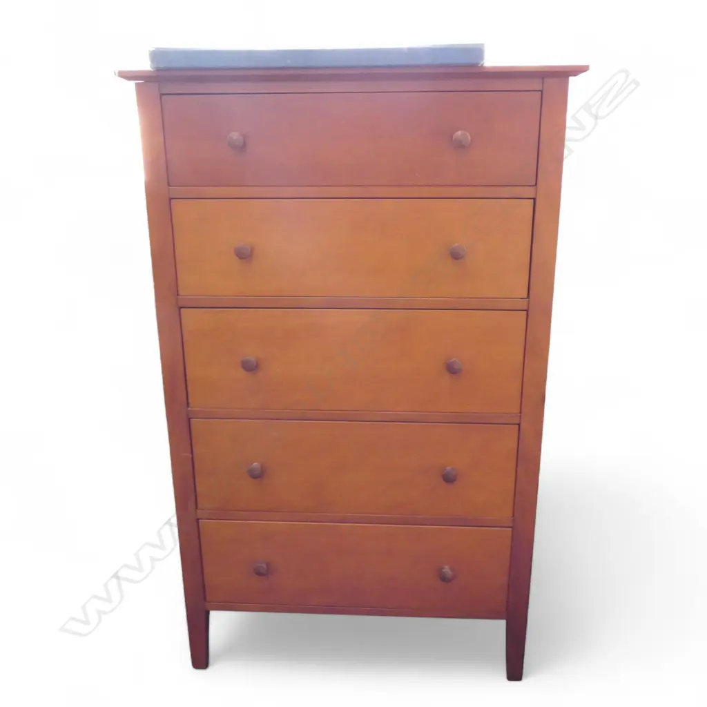 TALLBOY 5 DRAWER CHEST 785x405x1280mm Image 1++