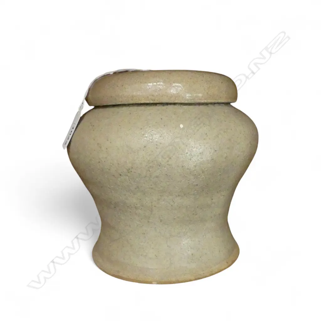 STUDIO POTTERY LIDDED VASE H.155mm ORIENTAL? FAULT Image 1++