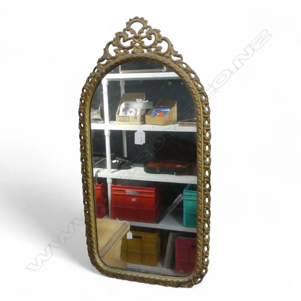 MIRROR w. GOLD METAL FRAME 725x360mm Image 1++