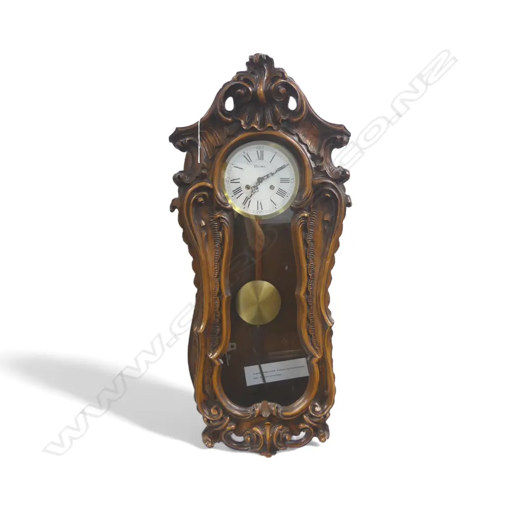DIVAL CARVED ANTIQUE STYLE WALL CLOCK 420x200x930mm Image 1++
