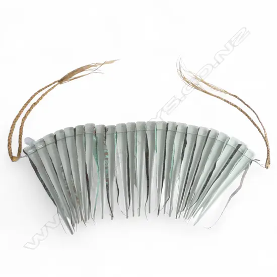 JENNY MCLEOD, SPIKEY WITH FLAX, MIXED MEDIA GLASS, COPPER, WIRE & FLAX, W.580mm purchased from Letham Gallery