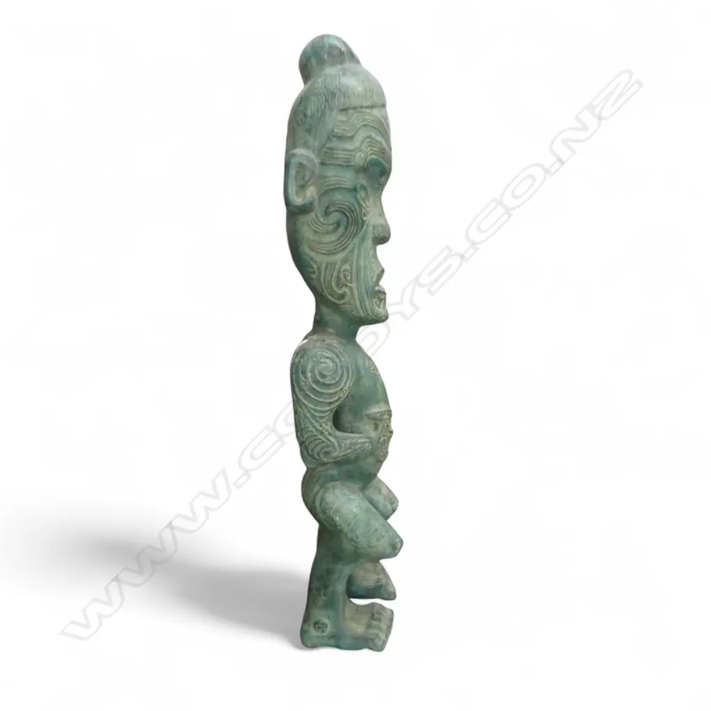 BRONZE MAORI FIGURE H.610mm Image 1++