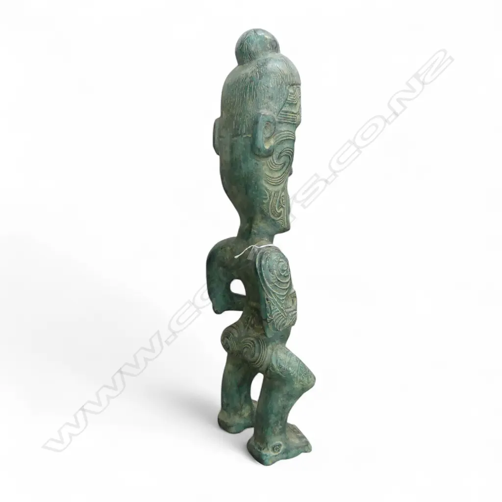 BRONZE MAORI FIGURE H.610mm Image 1++