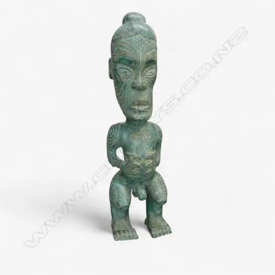 BRONZE MAORI FIGURE H.610mm