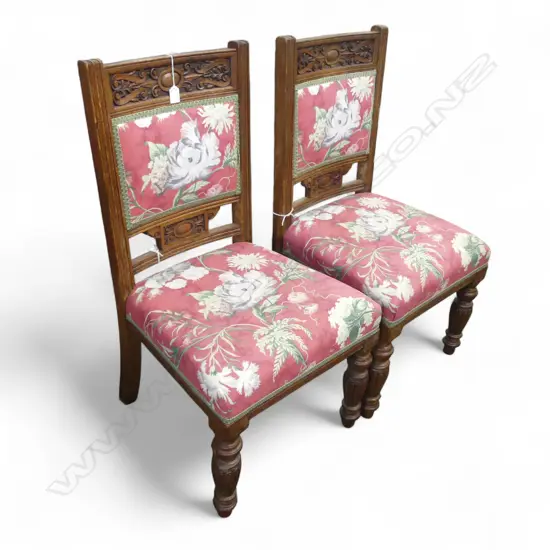 PR EARLY 20thC OAK DINING CHAIRS