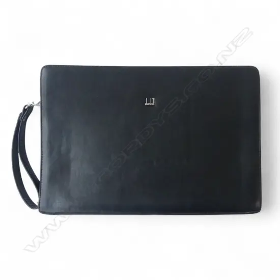 DUNHILL BLACK LEATHER SATCHEL type briefcase. 350 x 240mm