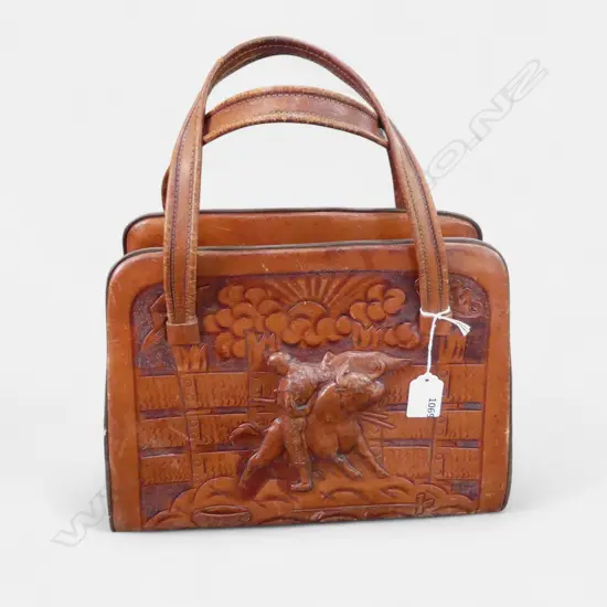 EMBOSSED LEATHER EL MATADOR BAG 