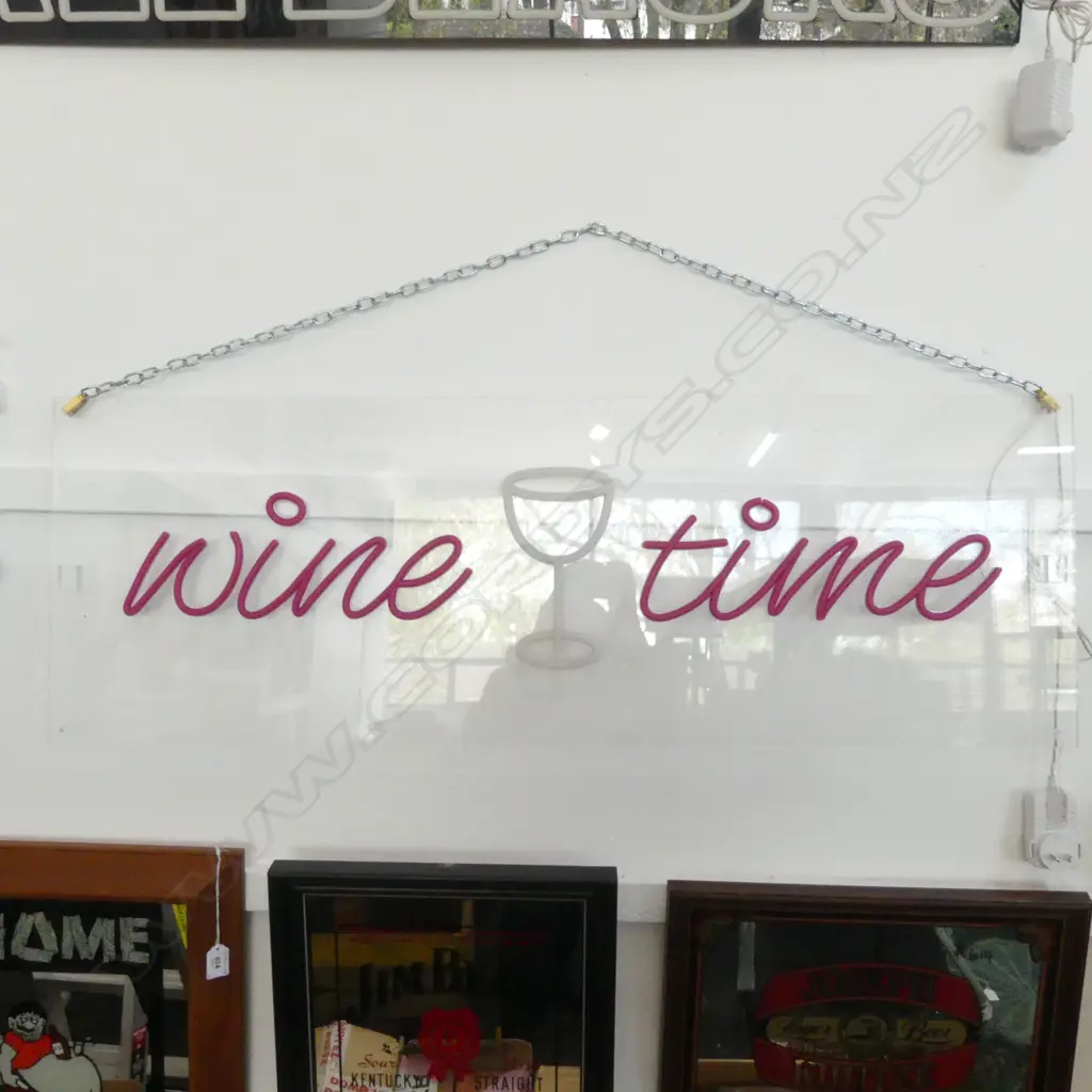 WINE TIME COMMERCIAL BAR SIGN L1010x370mm Image 1++