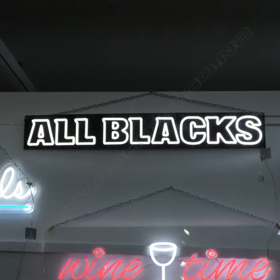    ALL BLACKS COMMERCIAL SPORTS BAR SIGN L1190x170mm