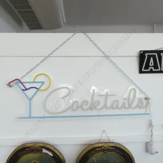   COCKTAILS COMMERCIAL BAR SIGN L980x360mm