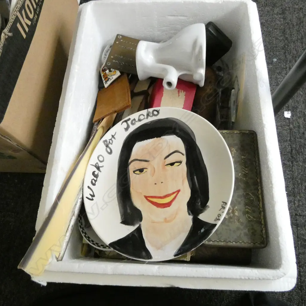 ASST. ITEMS; DOMINOES, PAUL RAYNOR 'WACKO FOR JACKO' PLATE '08 200mm dia Image 1++