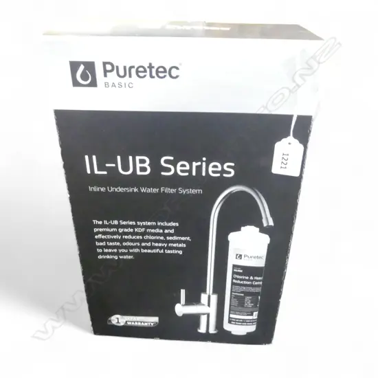 PURETEC BASIC 'IL-UB SERIES' WATER FILTER & CHROME TAP. In box