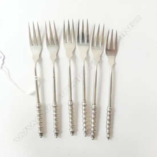 6 STG SILVER DESERT FORKS, SHEFFIELD 1909, 126gms