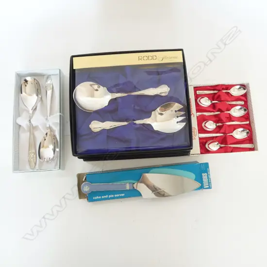 6 BOXES OF CUTLERY; RODD ETC