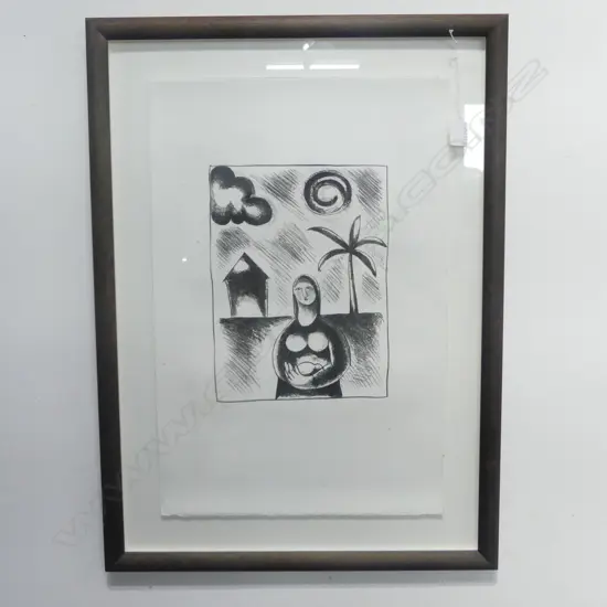 AGNES WOOD, ABSTRACT PRINT 12/15 575x385mm light foxing