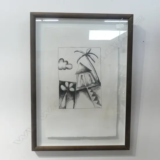 AGNES WOOD, ABSTRACT PRINT 12/15 575x385mm light foxing