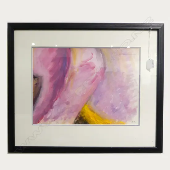 MALCOLM HARRISON, UNTITLED ABSTRACT, ACRYLIC ON PAPER, SIGNED & DATED '82, 280 x 385mm