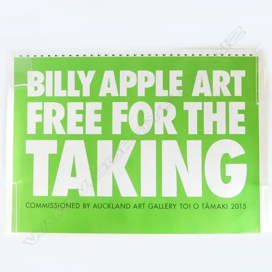 BILLY APPLE 'FREE ART FOR THE TAKING' POSTER 645x900mm