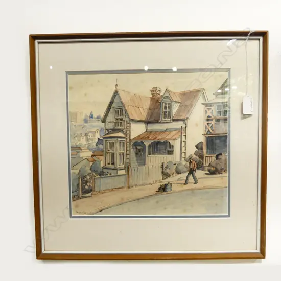 PEGGY SPICER, GRAFTON VILLA, W/C, SIGNED, 260 x 290mm (some foxing)