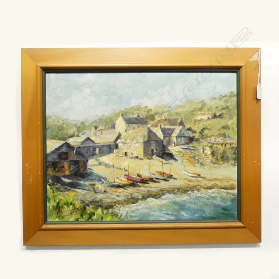 SIGNED LANDSCAPE 'CADGWITH CORNWALL' OIL ON BOARD, 350x450mm