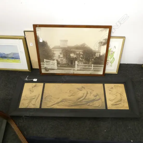 FRAMED CLASSICAL PRINT 150x935mm & FRAMED PHOTOGRAPH