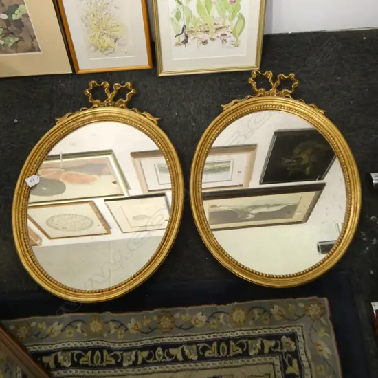 PR ITALIAN GILDED OVAL MIRRORS 650x450mm