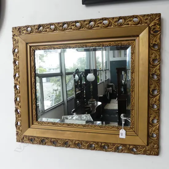 GILT FRAMED BEVEL EDGED MIRROR 680x580mm