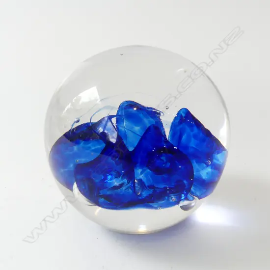 HOGLUND ART GLASS PAPERWEIGHT 