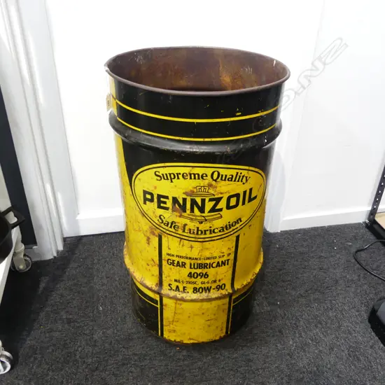 VINTAGE PENZZOIL OIL DRUM H.680 Dia.380mm