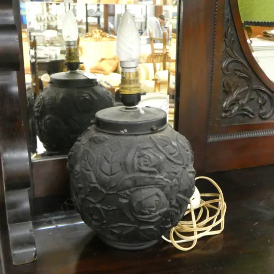 CZECH BLACK TABLE LAMP (NO SHADE)