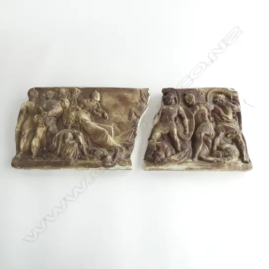 CONCRETE ROMAN STYLE PLAQUE DAMAGED 510x210mm