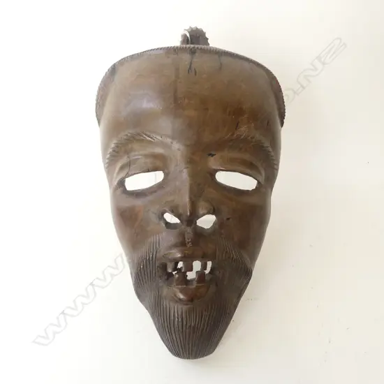 CARVED WOODEN MASK H.345mm