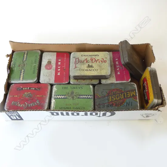 17 ASST VINTAGE TOBACCO TINS
