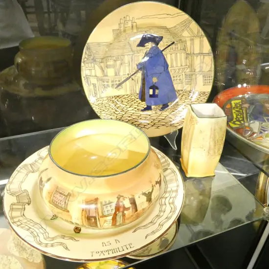 2 ROYAL DOULTON PLATES (FAULTS) & RD DICKENSWARE BOWL etc