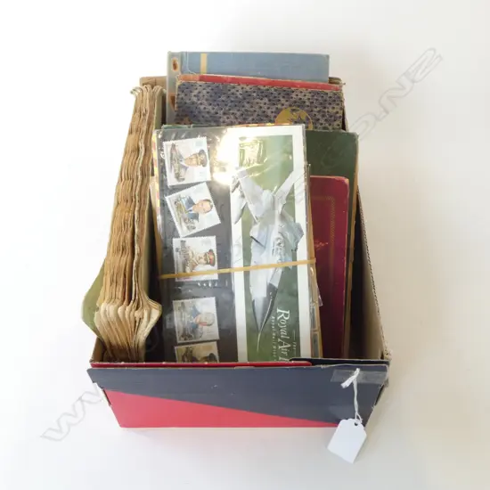 COLLECTION STAMP ALBUMS & ASST ENVELOPES