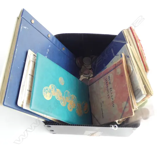 COIN COLLECTION IN MULTIPLE ALBUMS VINTAGE NZ ETC