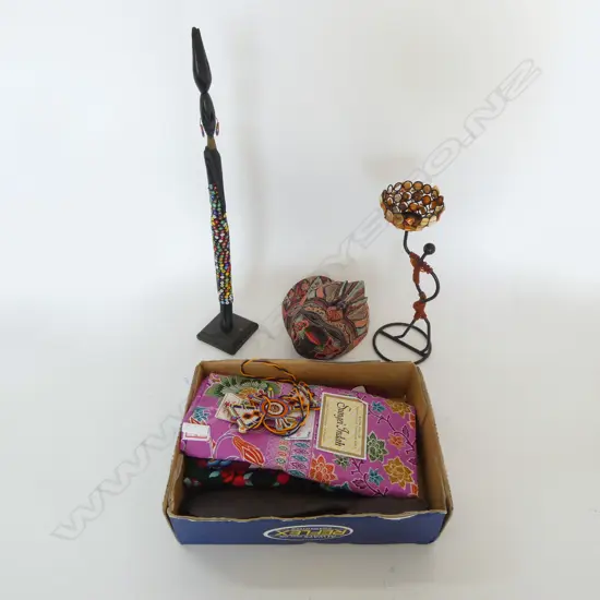 ASST. ETHNIC ITEMS; FABRIC, FIGURES ETC