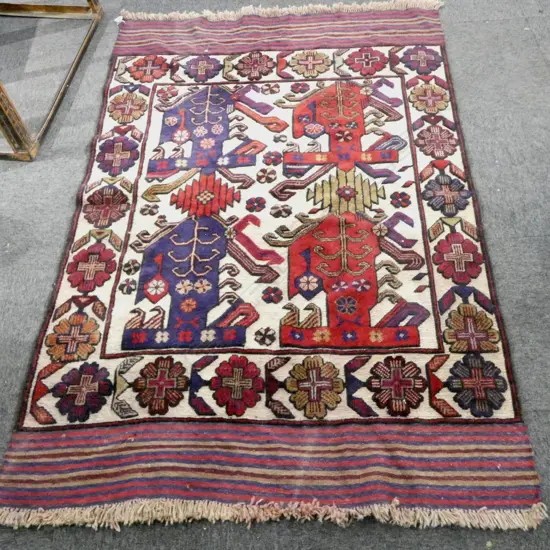 HAND KNOTTED ALL WOOL BURJUSTA RUG 1800x1230mm
