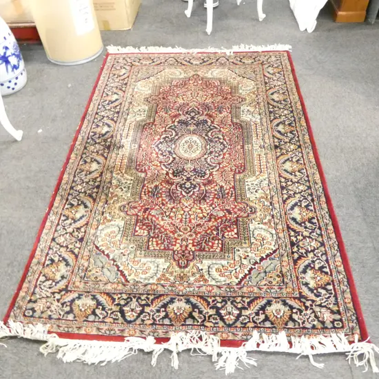 HAND KNOTTED WOOL PILE RUG 1900x1230mm