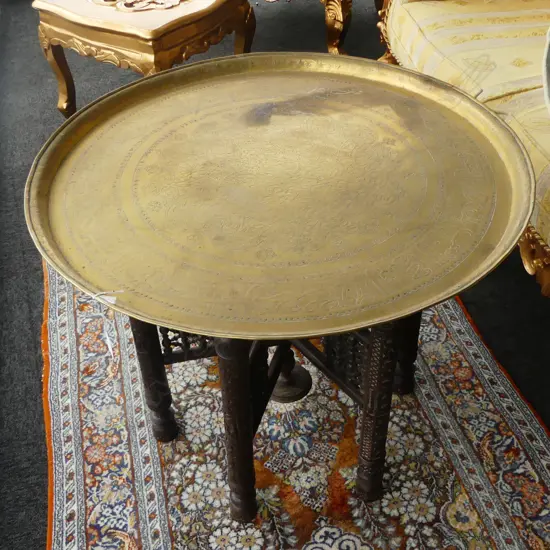 LG TRAY TABLE w. MIDDLE EASTERN DESIGN H.580mm, 725mm dia