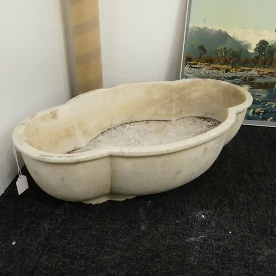 MARBLE QUARTZ PLANTER 560x330mm