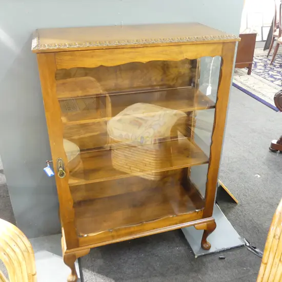 MAHOGANY CHINA DISPLAY CABINET 750x350x1120mm